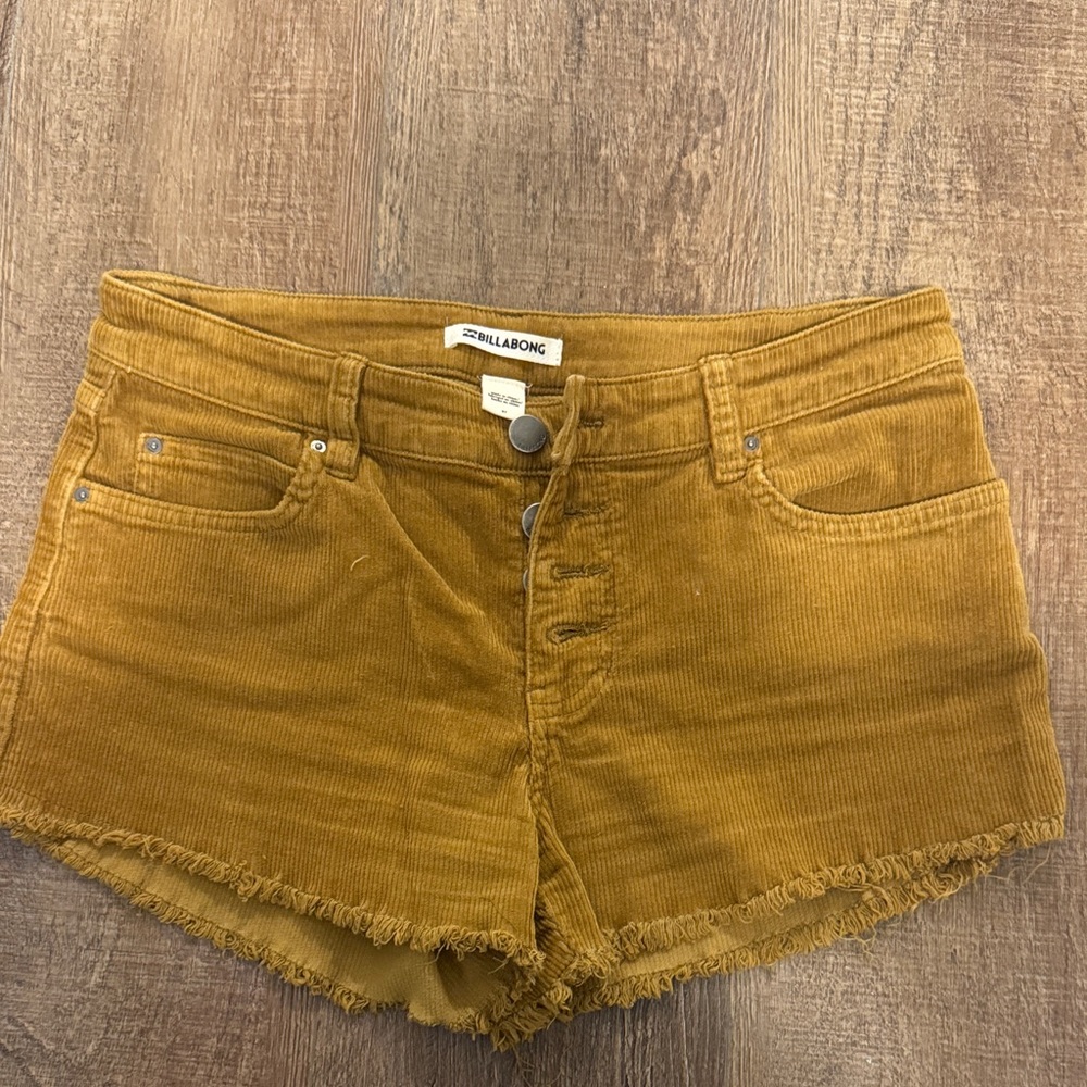 Billabong Women's Mustard Corduroy Shorts